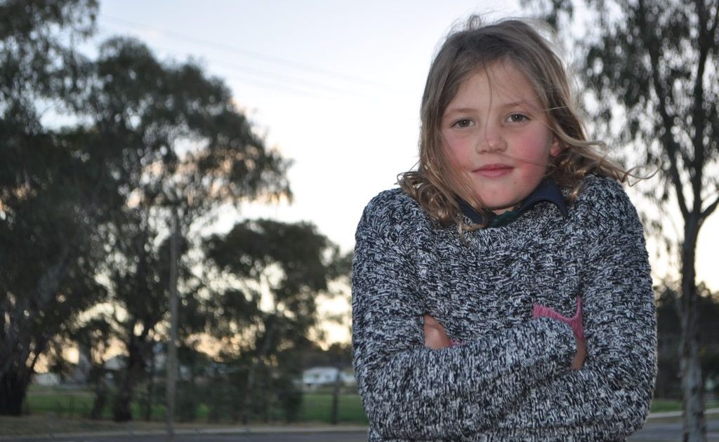 Ella Briggs was out enjoying a walk along the Condamine River yesterday. 